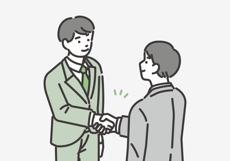 握手している男性